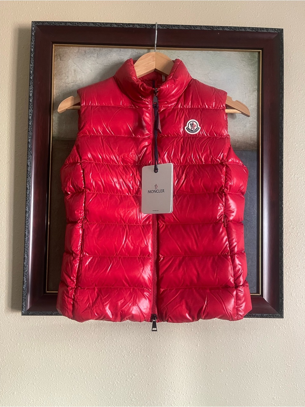 Moncler Shiny Red Down Puffer Vest